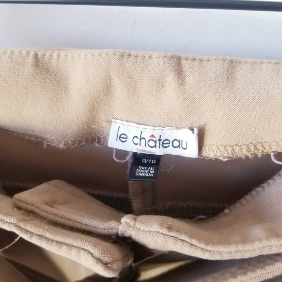 Vintage Le Chateau 90's 00's Flare Pants Wide Eyelet Belt Size M (9/10) - Picture 3 of 3